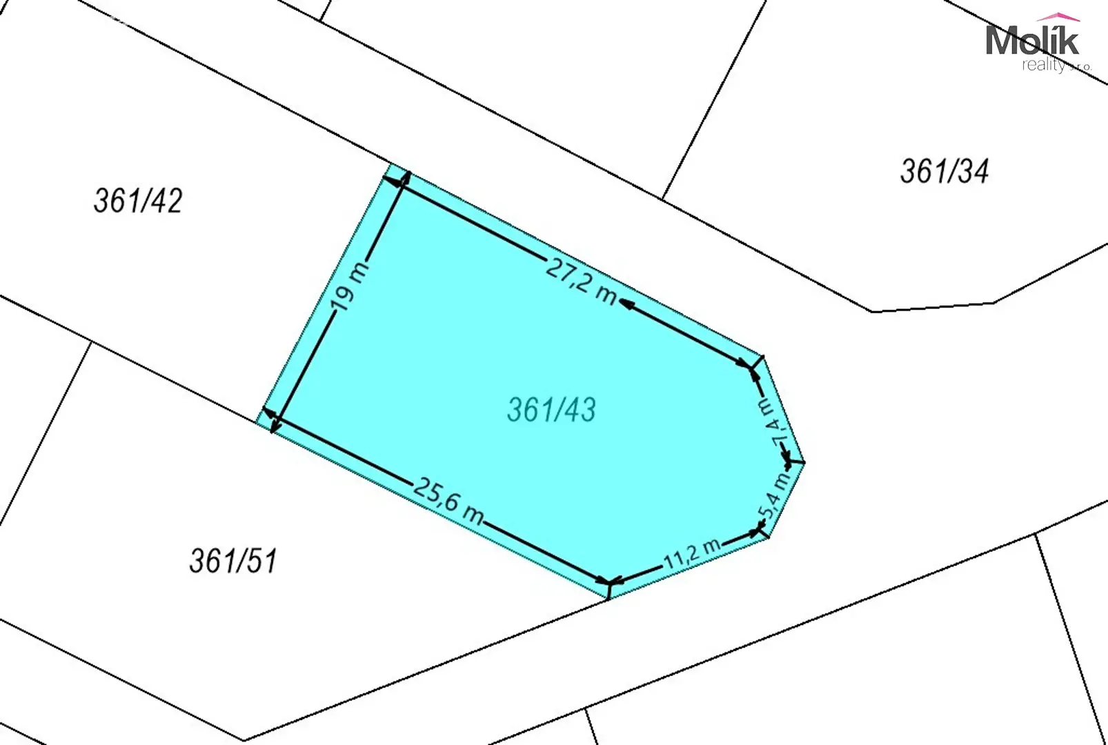 Prodej  stavebního pozemku 570 m², Školní, Dubí - Mstišov