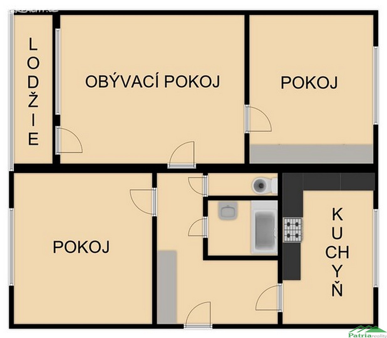 Pronájem bytu 3+1 75 m², Mšenská, Jablonec nad Nisou - Mšeno nad Nisou