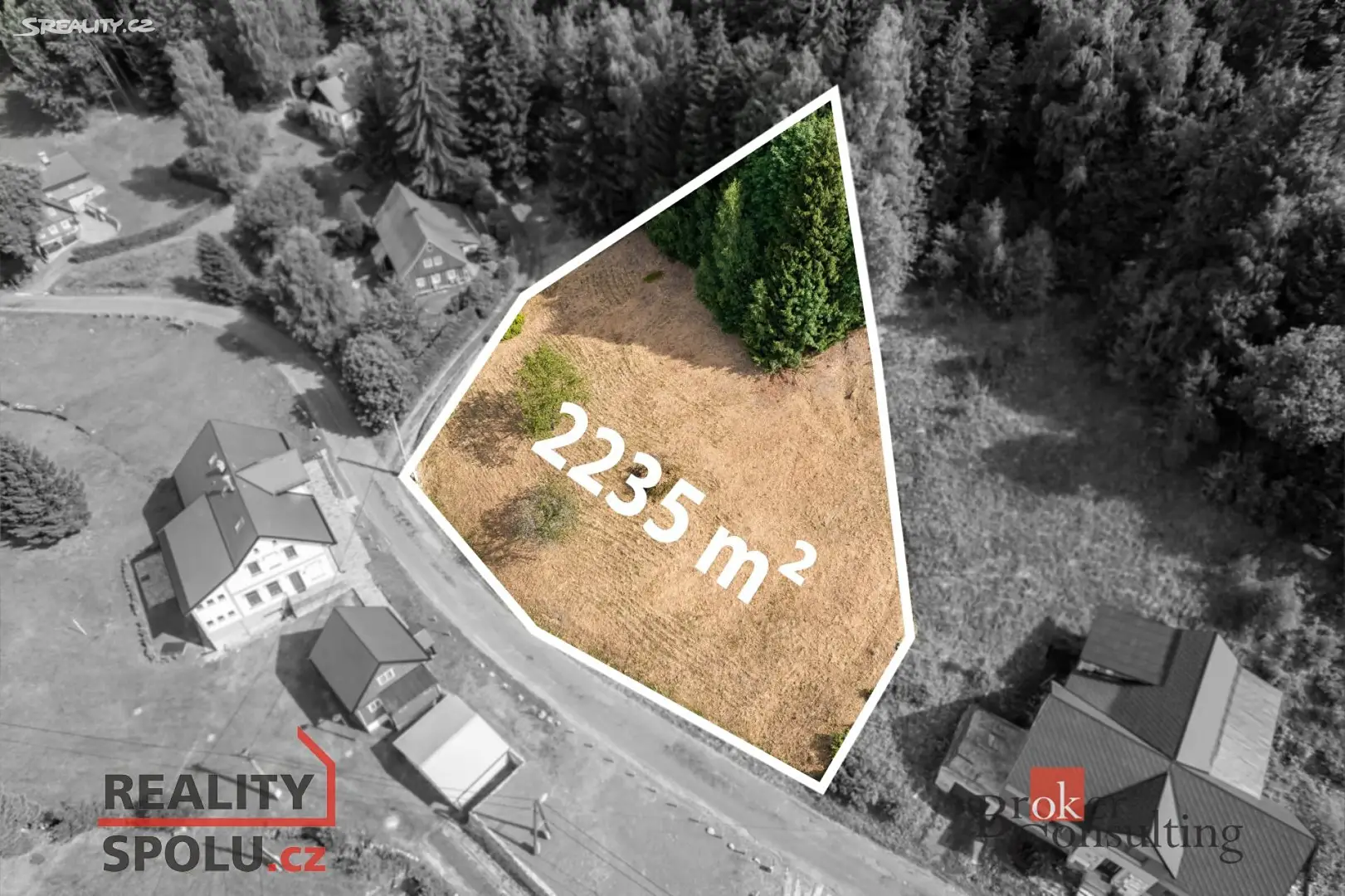Prodej  stavebního pozemku 2 235 m², Desná - Desná II, okres Jablonec nad Nisou