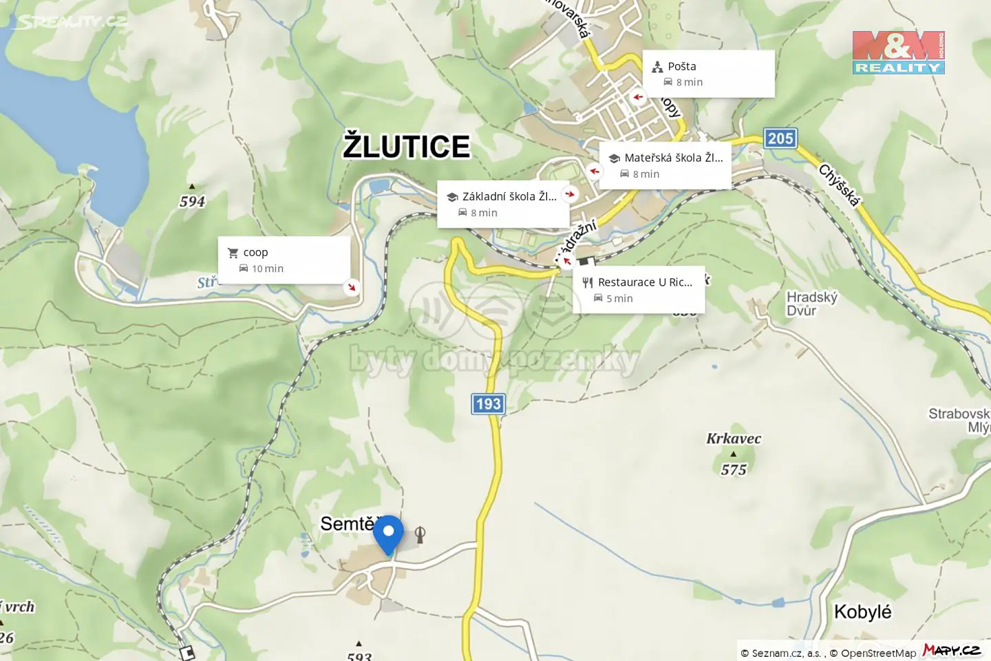 Prodej  stavebního pozemku 1 149 m², Pšov - Semtěš, okres Karlovy Vary