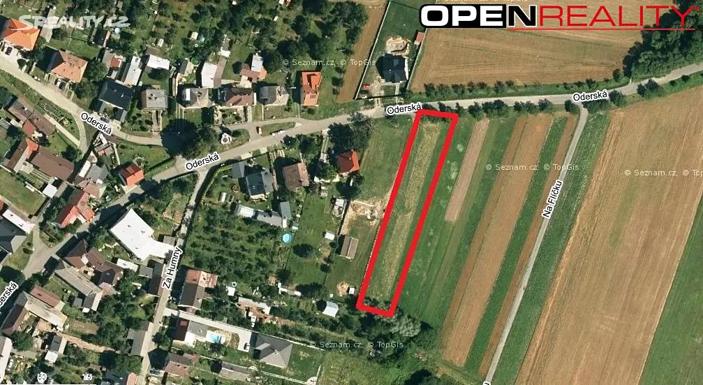 Prodej  stavebního pozemku 2 072 m², Oderská, Velký Újezd