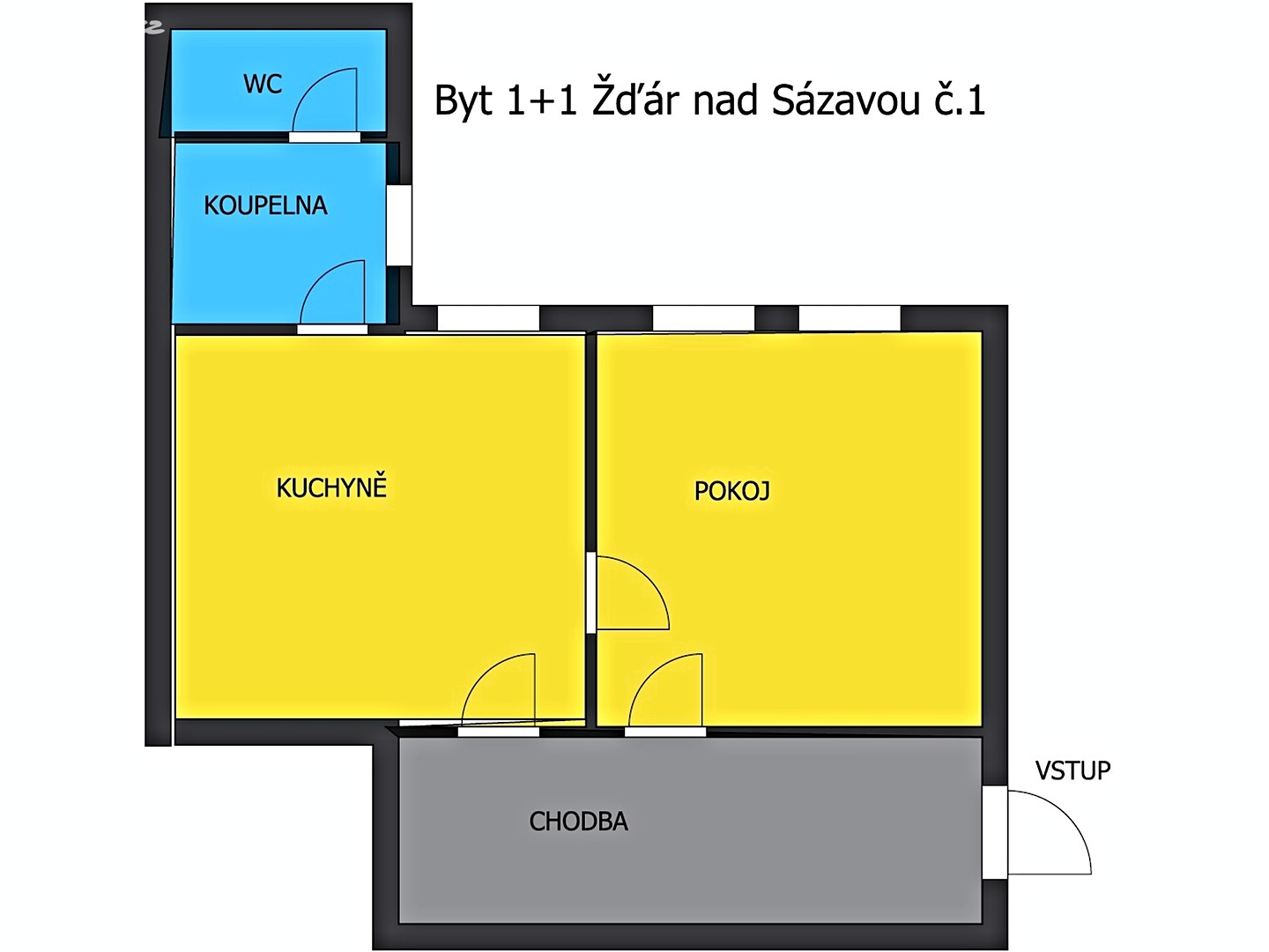 Pronájem bytu 1+1 59 m², Žďár nad Sázavou, okres Žďár nad Sázavou
