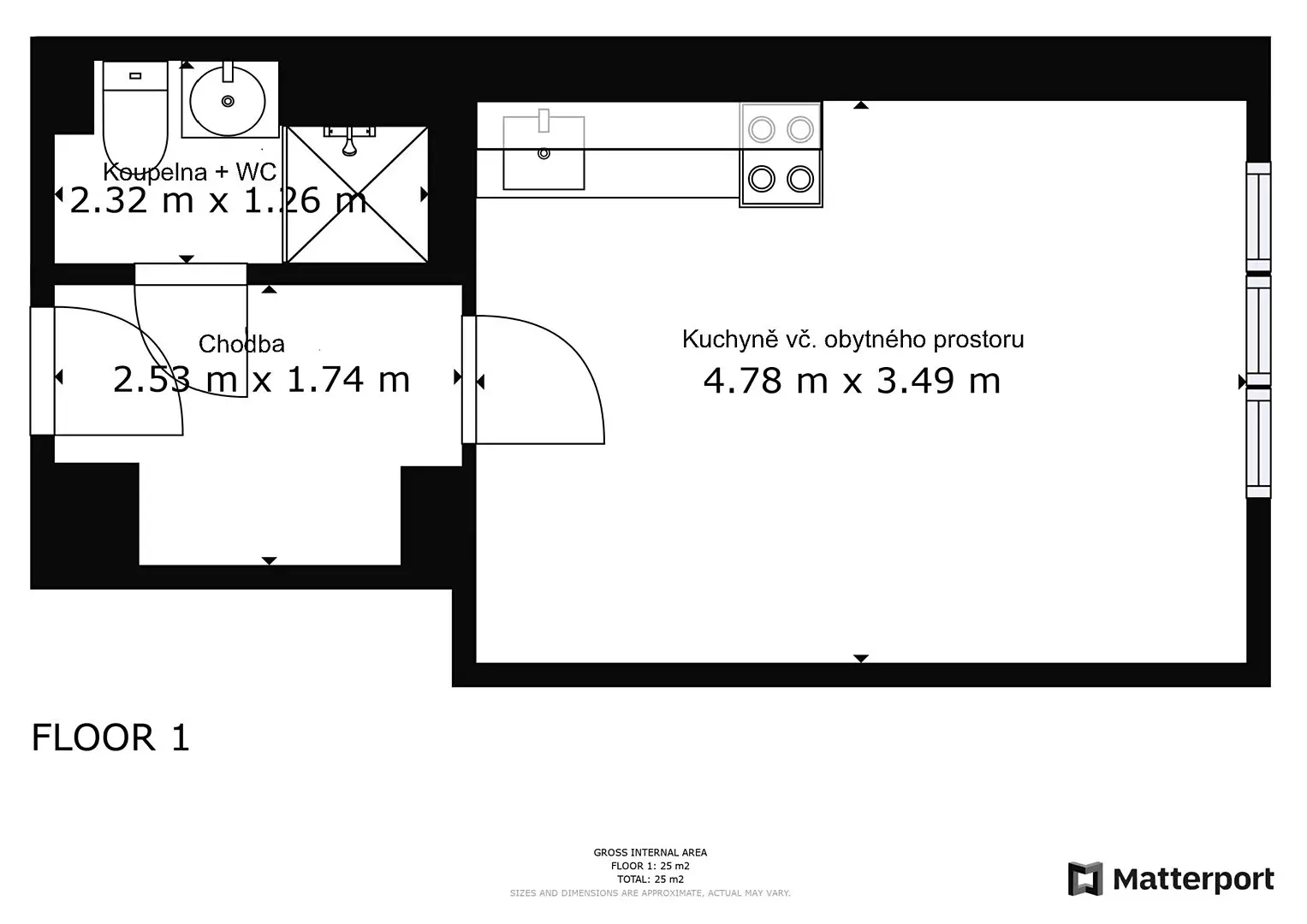 Pronájem bytu 1+kk 26 m², Za Strašnickou vozovnou, Praha 10 - Strašnice