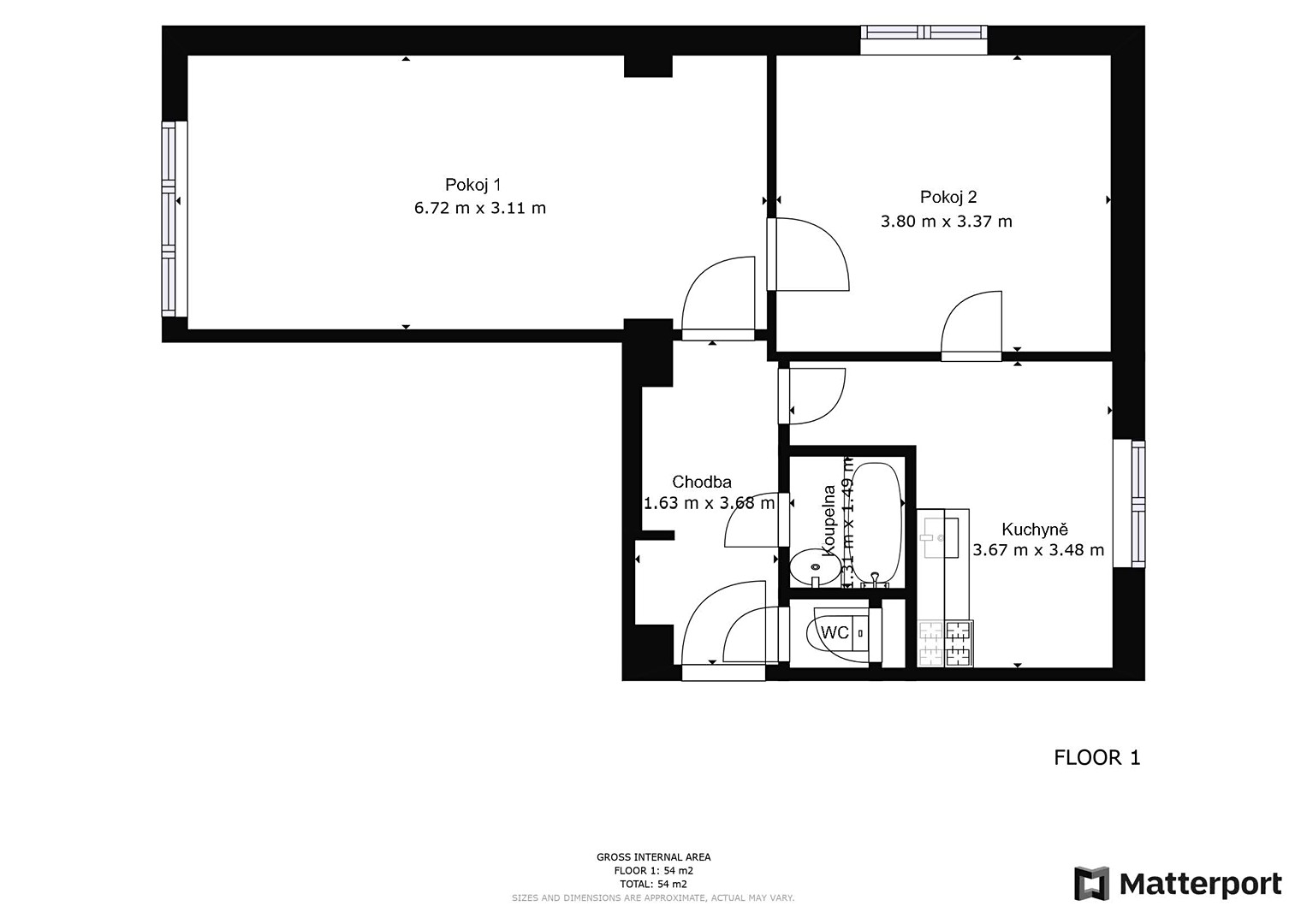 Pronájem bytu 2+1 52 m², Brigádníků, Praha 10 - Strašnice