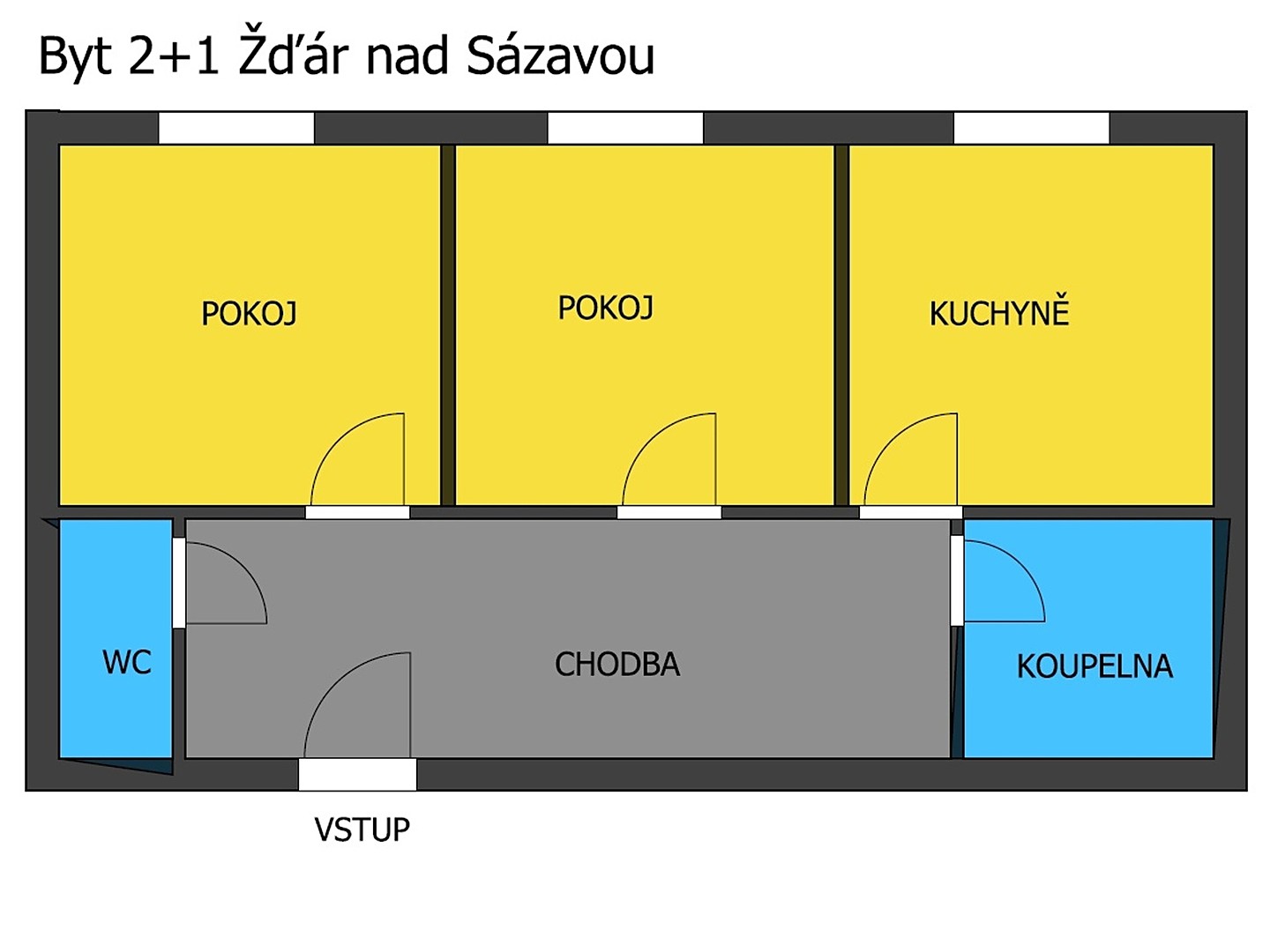 Pronájem bytu 2+1 69 m², Žďár nad Sázavou, okres Žďár nad Sázavou