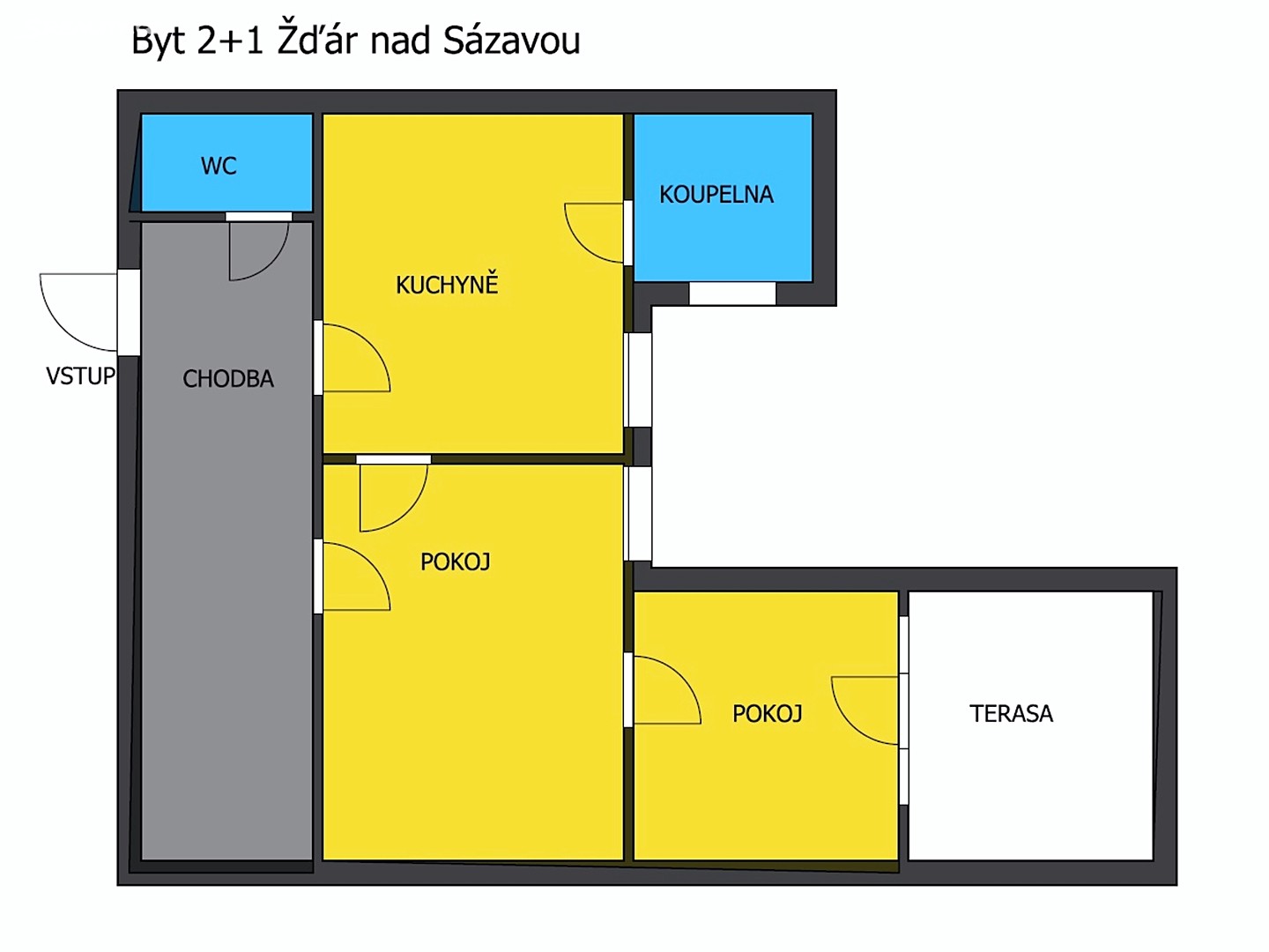 Pronájem bytu 2+1 81 m², Žďár nad Sázavou, okres Žďár nad Sázavou