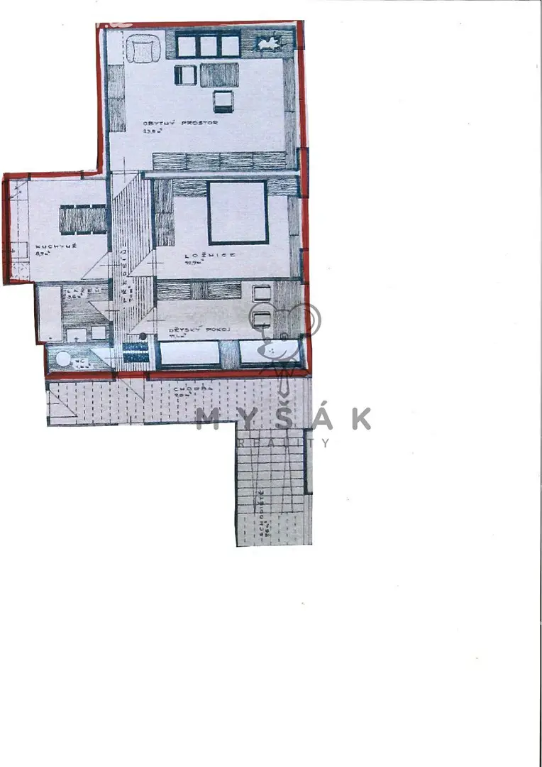 Pronájem bytu 3+1 66 m², Novohradská, České Budějovice - České Budějovice 6