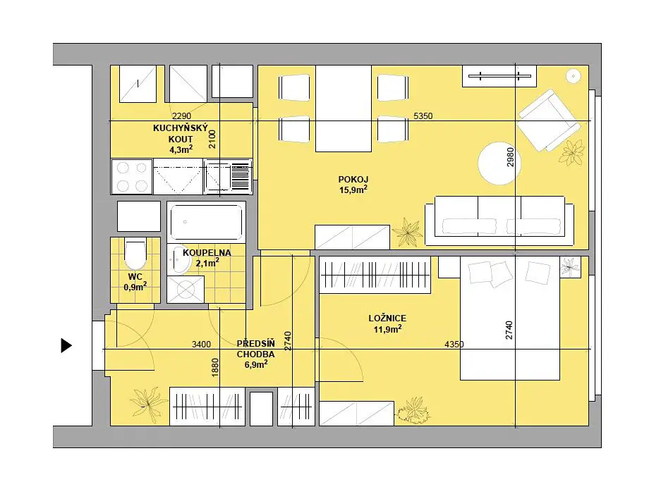 Prodej bytu 2+kk 42 m², Plickova, Praha 4 - Háje