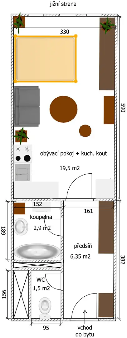 Prodej bytu 1+kk 30 m² (Podkrovní), Herlíkovická, Praha 9 - Kbely