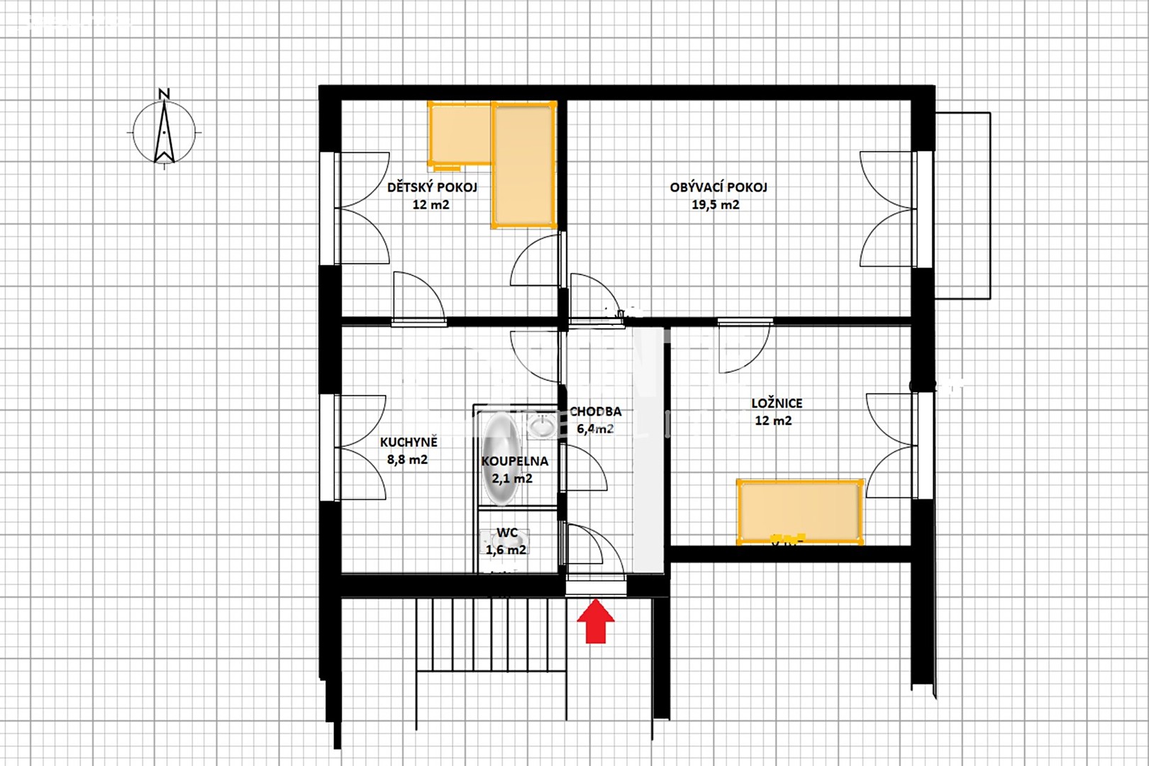 Prodej bytu 3+1 68 m², Dukelská, Mělník