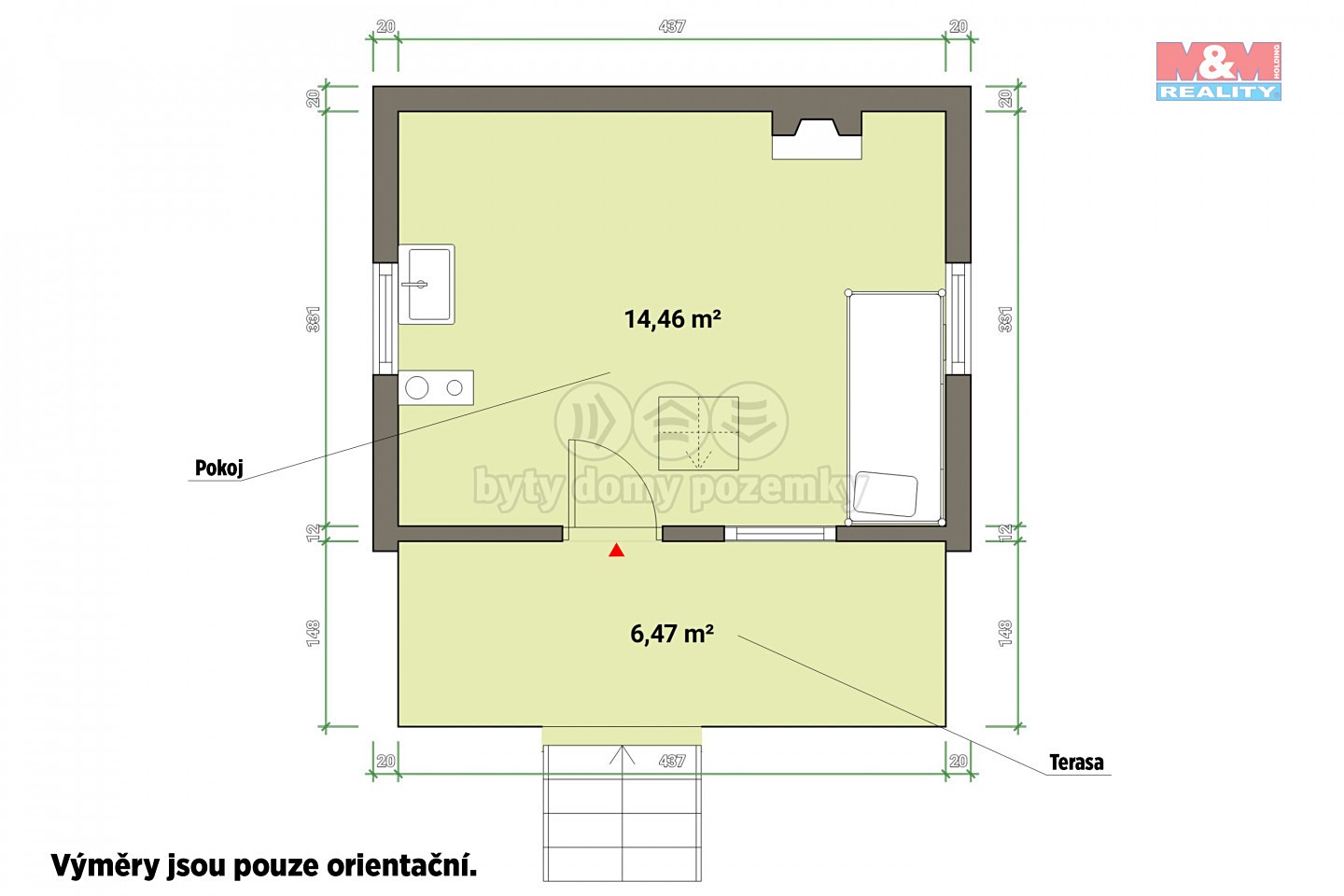 Prodej  chaty 28 m², pozemek 379 m², Mariánské Lázně, okres Cheb