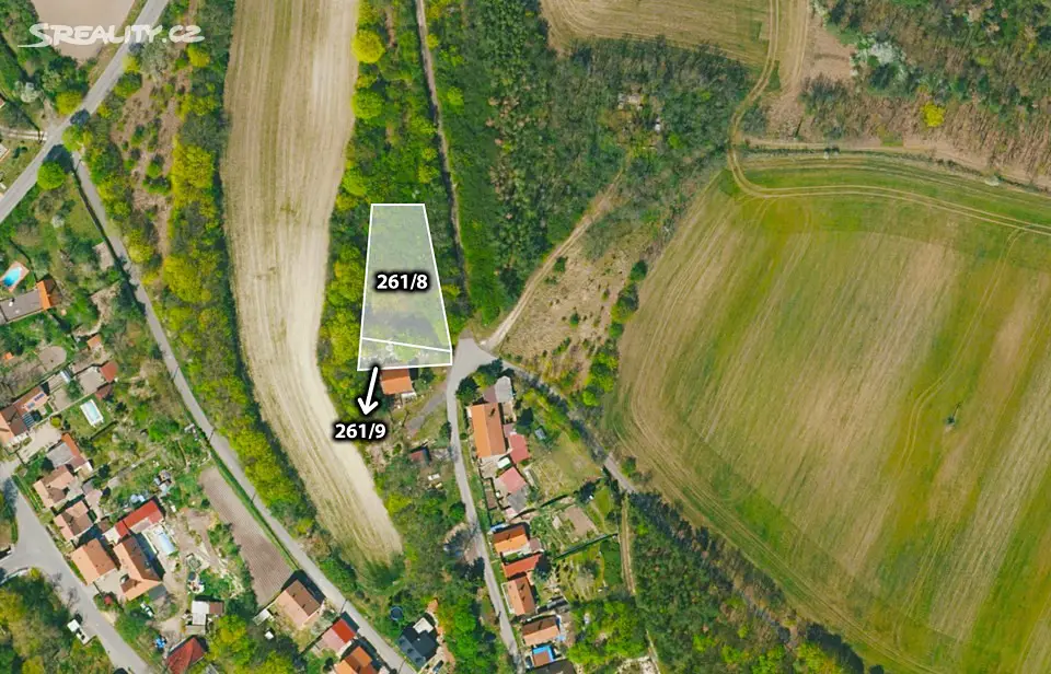 Prodej  stavebního pozemku 1 544 m², Chržín, okres Kladno