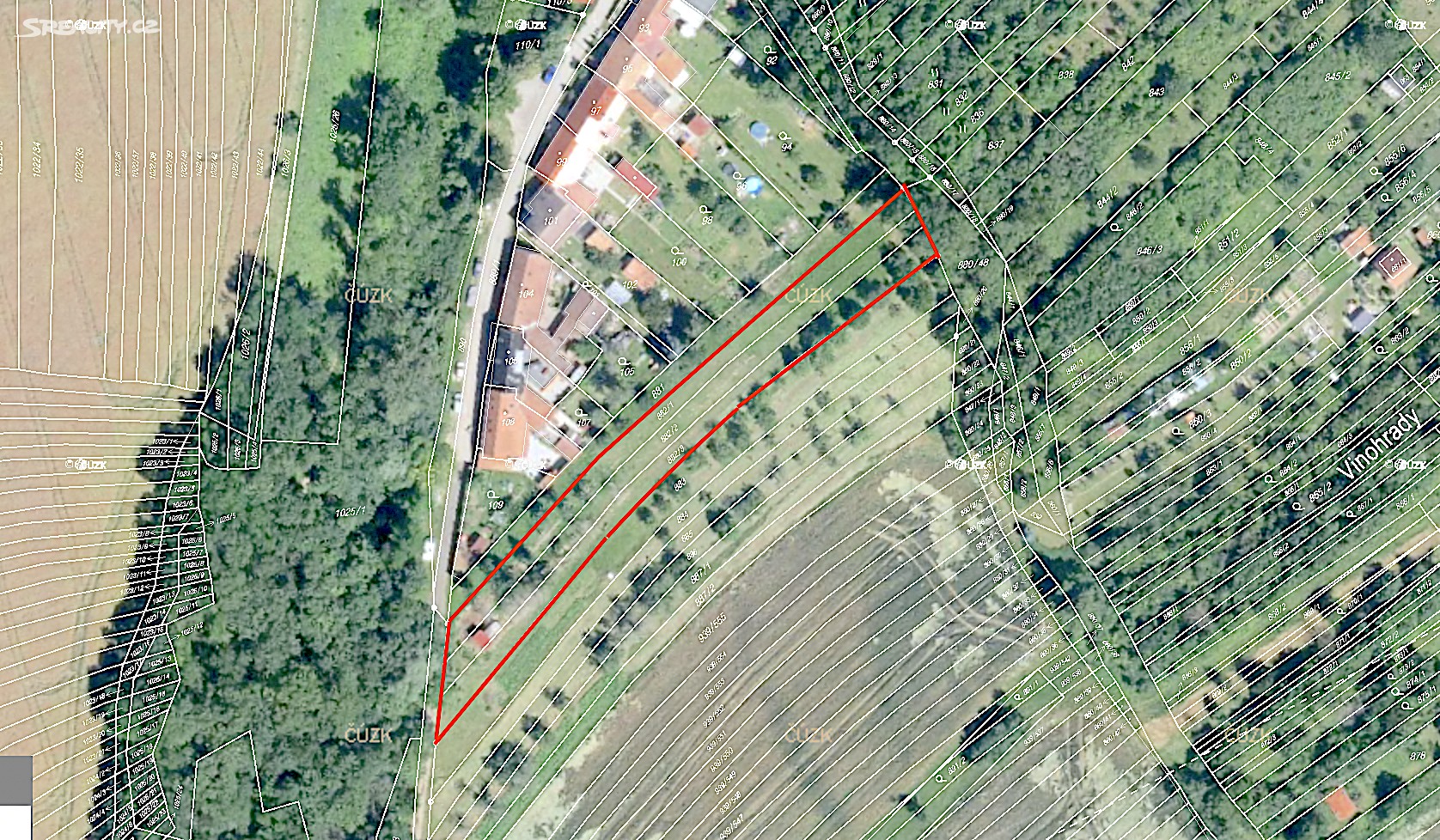 Prodej  stavebního pozemku 2 139 m², Nížkovice, okres Vyškov
