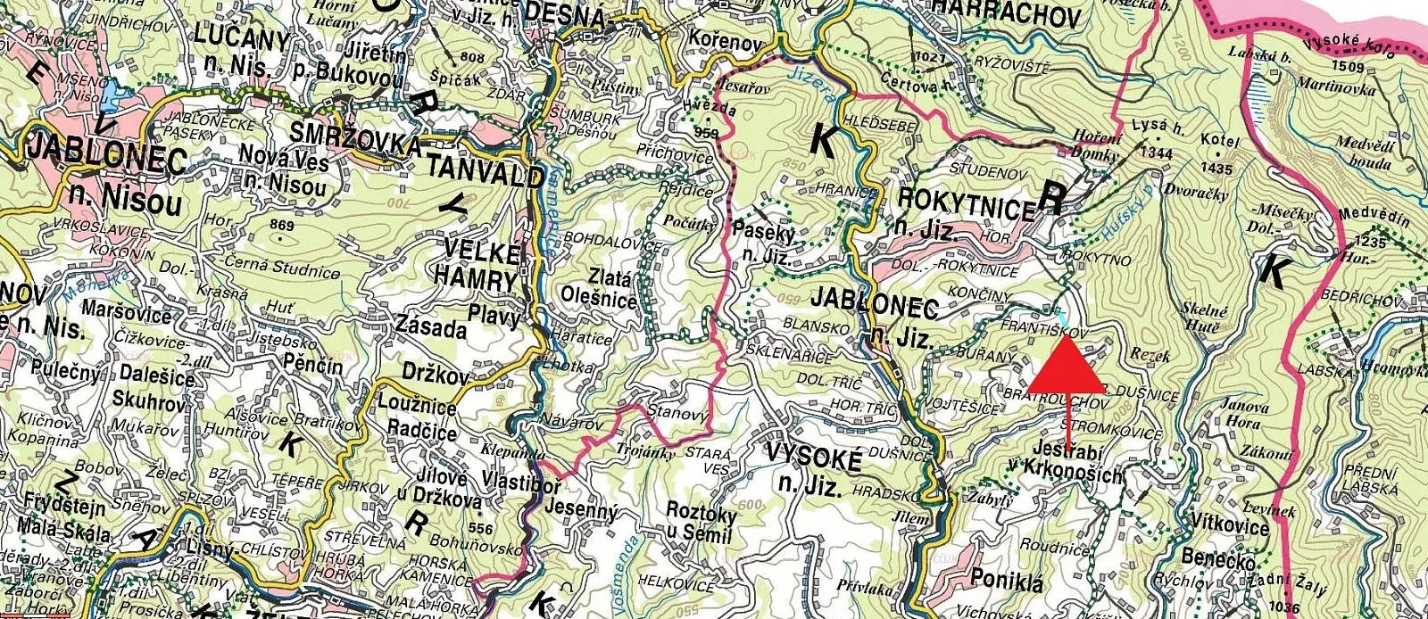 Rokytnice nad Jizerou - Františkov, okres Semily