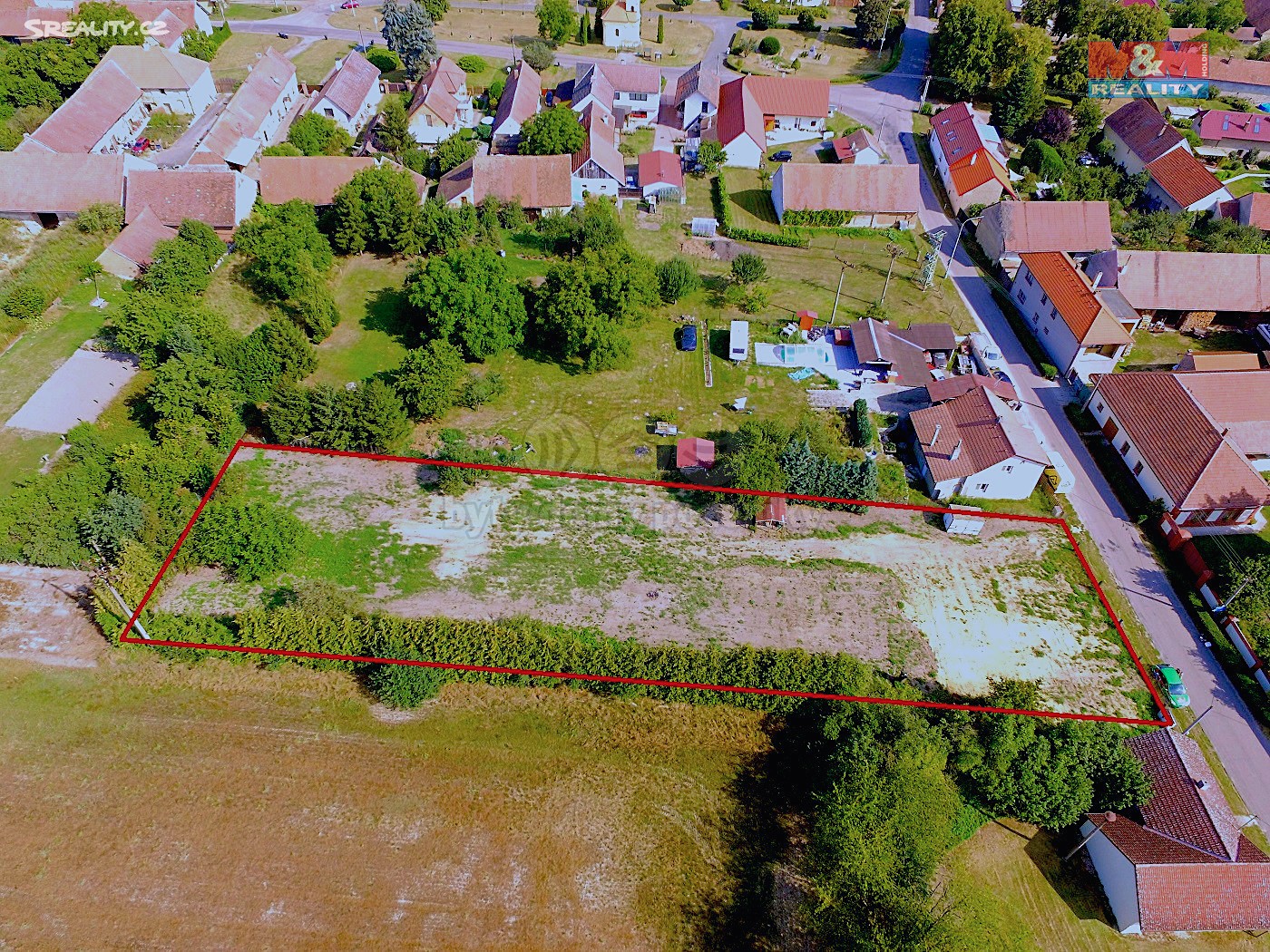 Prodej  stavebního pozemku 2 458 m², Moravany - Turov, okres Pardubice