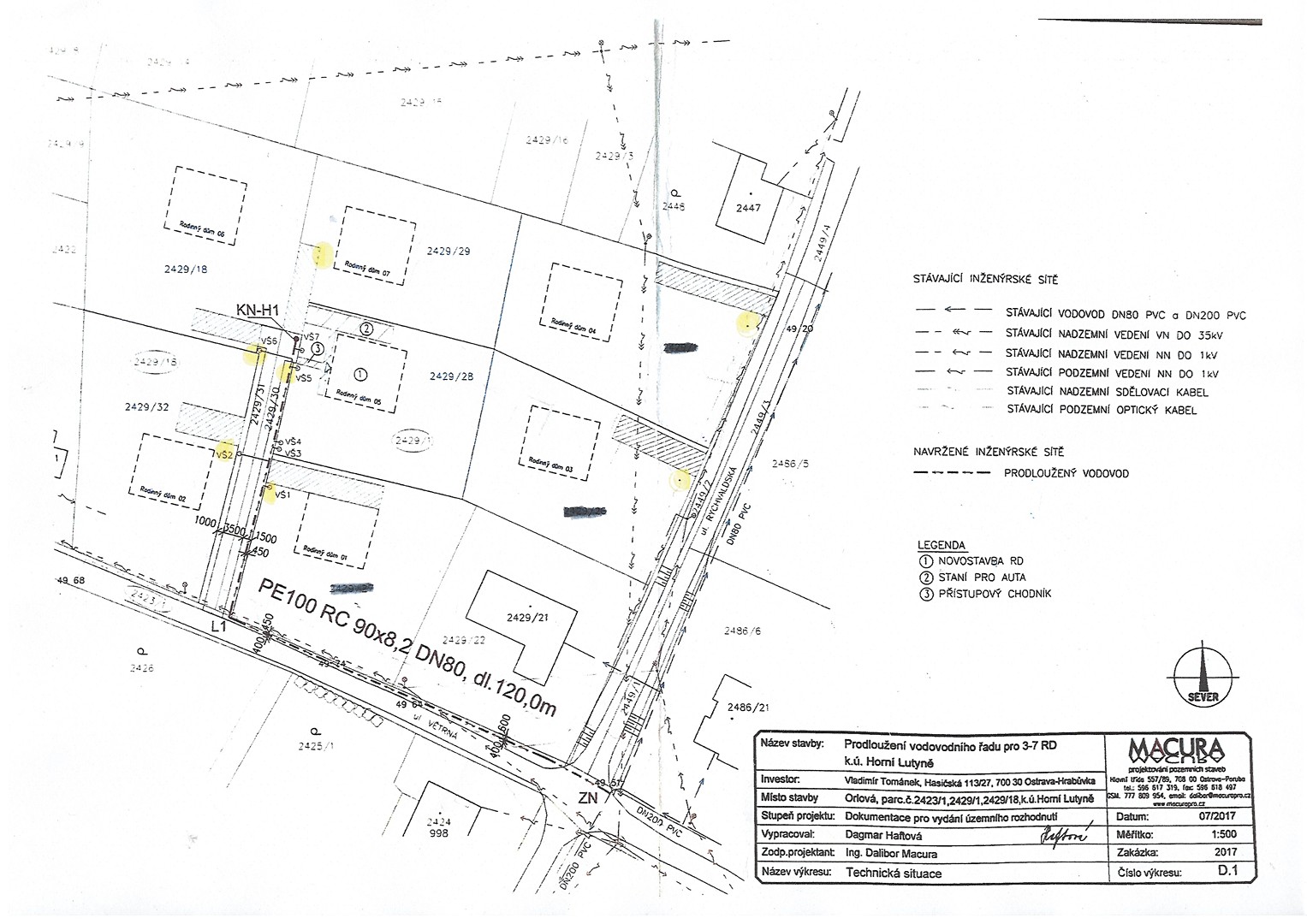 Prodej  stavebního pozemku 3 127 m², Rychvaldská, Orlová - Lutyně
