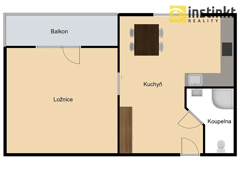 Pronájem bytu 1+1 42 m², Na Homoli, Praha 4 - Komořany