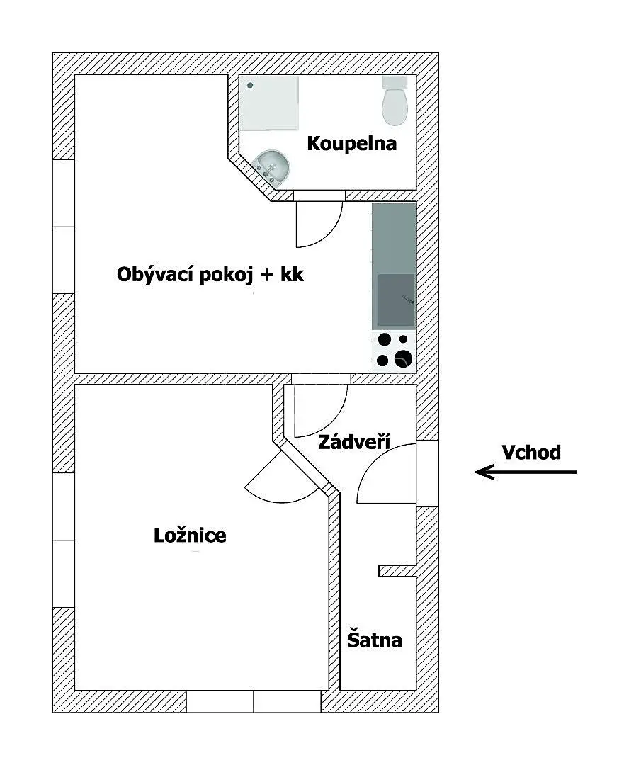 Pronájem bytu 2+kk 37 m², Švabinského, Prostějov