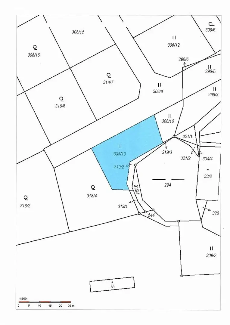 Prodej  stavebního pozemku 810 m², Chrudim - Vlčnov, okres Chrudim