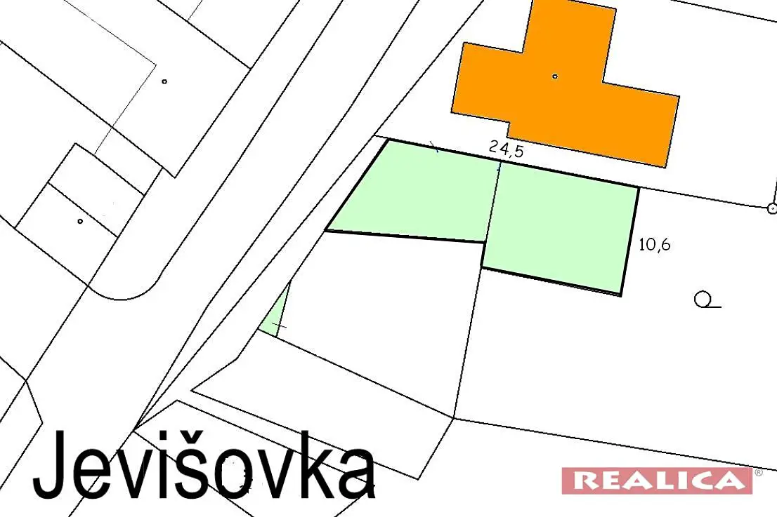 Prodej  stavebního pozemku 260 m², Jevišovka, okres Břeclav
