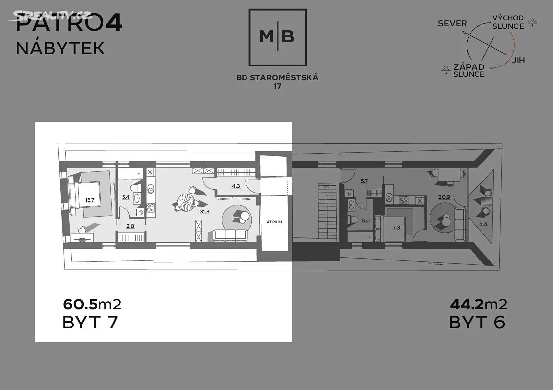 Prodej bytu 2+kk 60 m² (Podkrovní), Staroměstské náměstí, Mladá Boleslav - Mladá Boleslav I