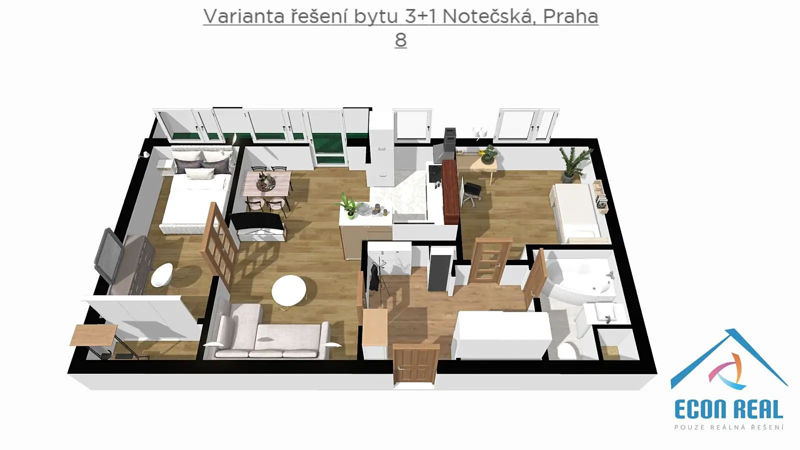 Prodej bytu 3+1 75 m², Notečská, Praha 8 - Troja