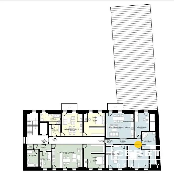 Prodej bytu 3+kk 84 m² (Podkrovní), Studentská, Žatec
