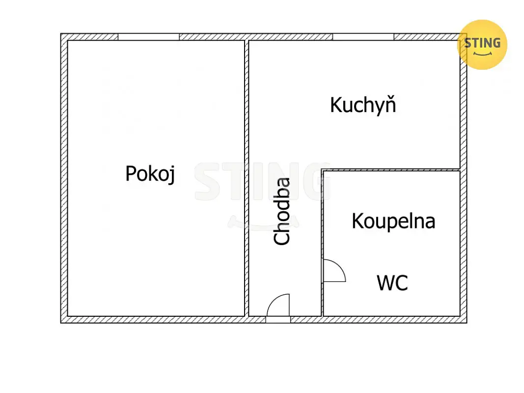 Prodej bytu 1+1 31 m², Hartmannova, Třebíč - Horka-Domky