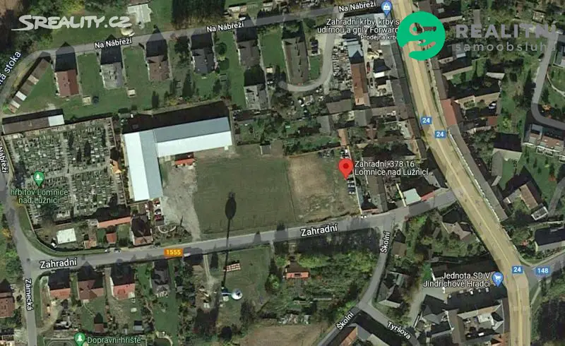 Prodej  stavebního pozemku 2 163 m², Zahradní, Lomnice nad Lužnicí