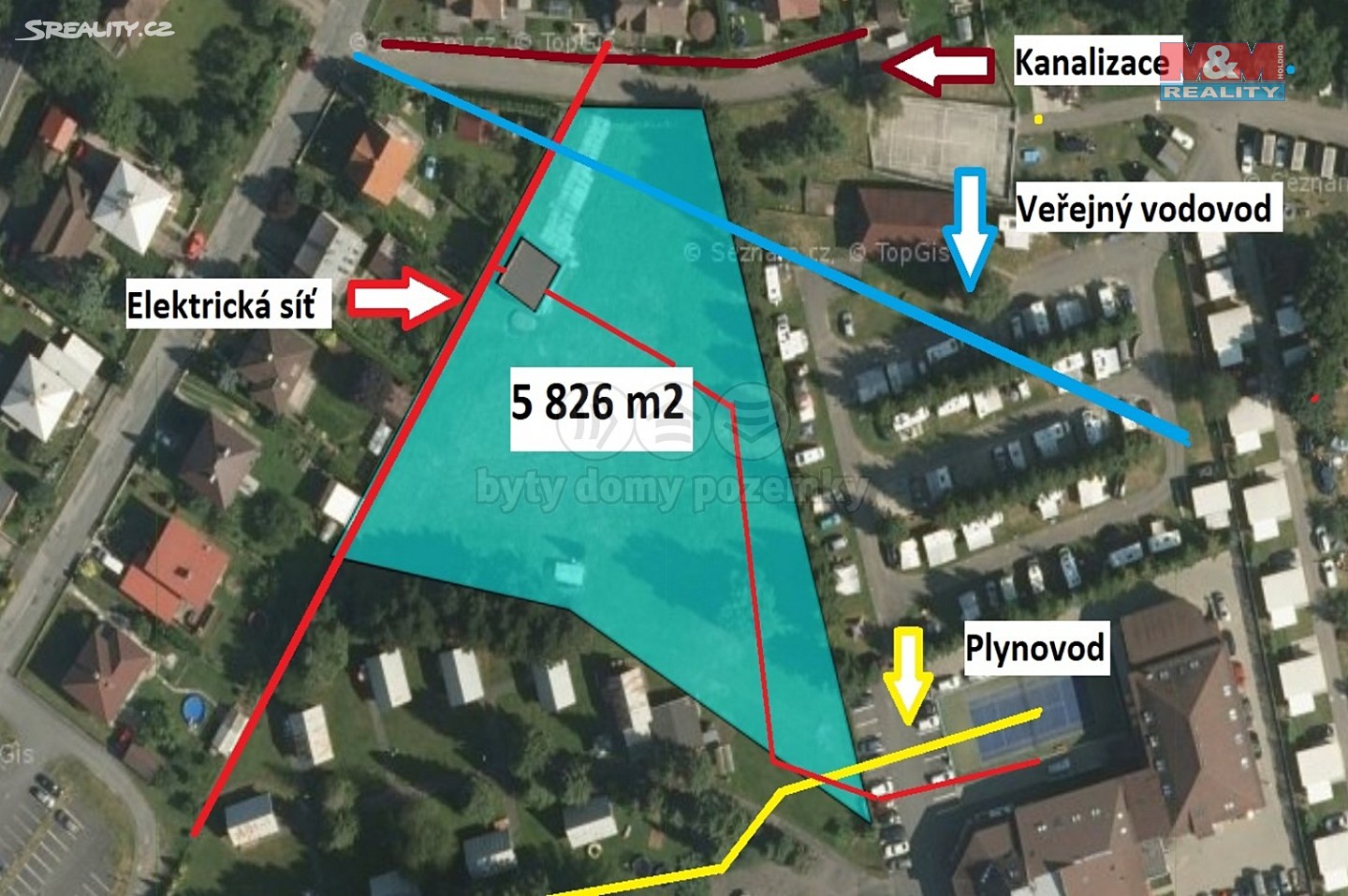 Prodej  stavebního pozemku 5 826 m², Rožnov pod Radhoštěm, okres Vsetín