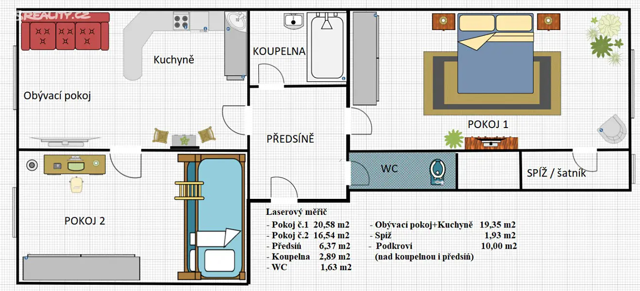 Pronájem bytu 3+kk 70 m², Krásova, Praha 3 - Žižkov