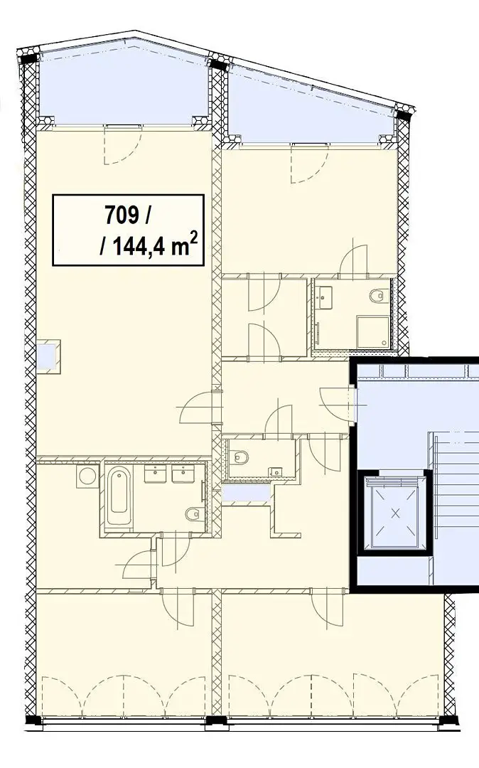 Pronájem bytu 4+kk 133 m², Breitfeldova, Praha 8 - Karlín