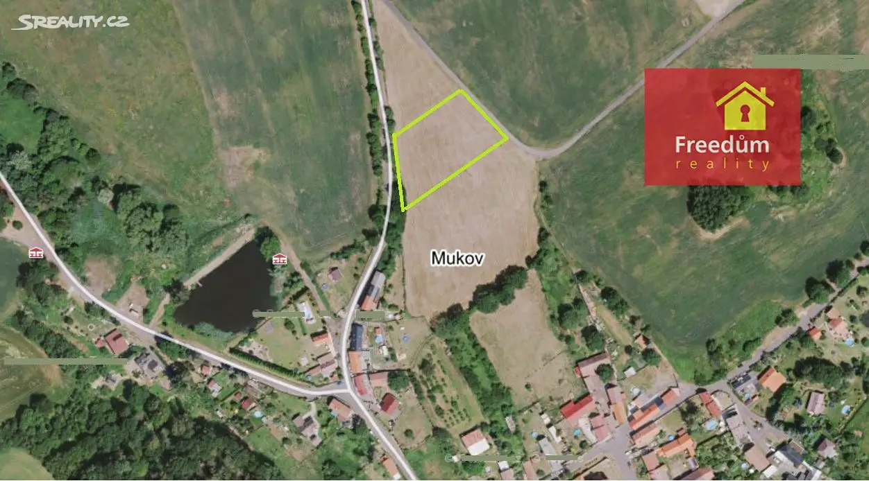 Prodej  pozemku 3 912 m², Hrobčice - Mukov, okres Teplice