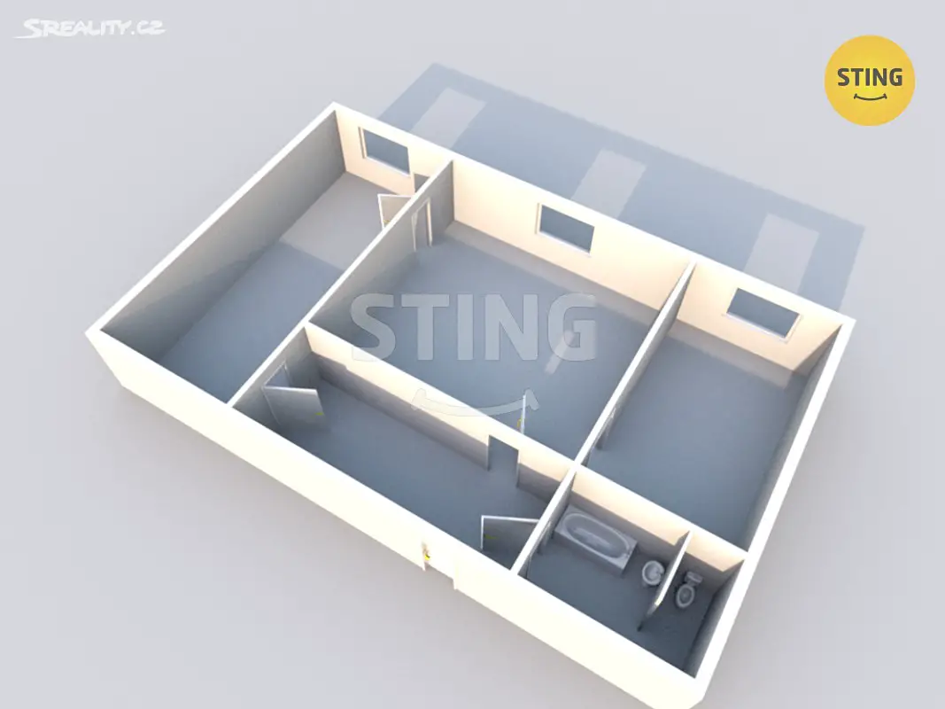 Pronájem bytu 2+1 43 m², Havířov - Šumbark, okres Karviná