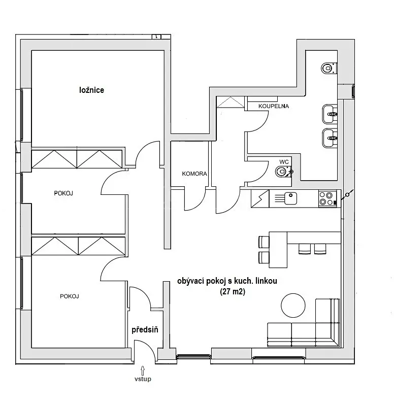 Prodej bytu 4+kk 104 m², Pardubice - Dražkovice, okres Pardubice