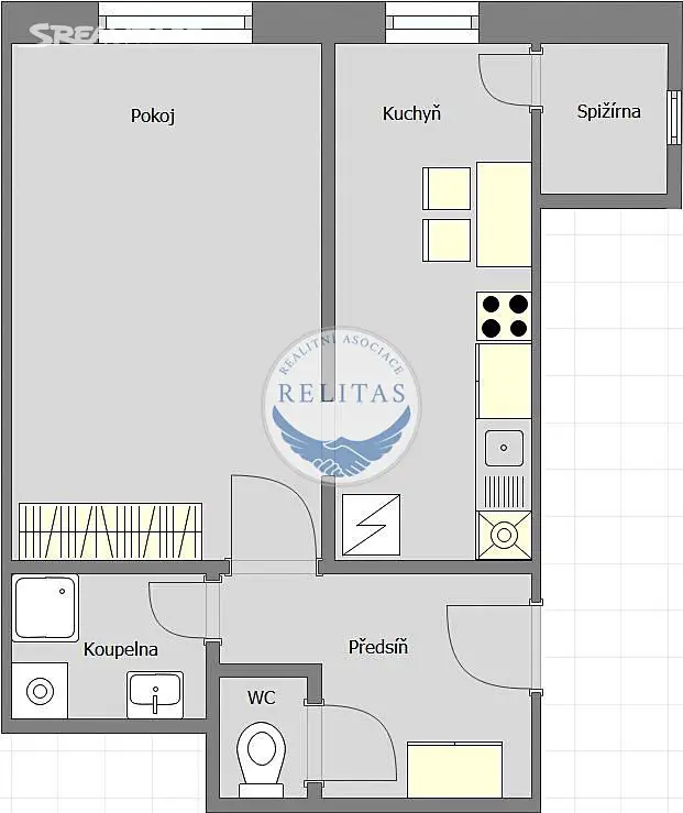 Pronájem bytu 1+1 36 m², 5. května, Praha 4 - Nusle