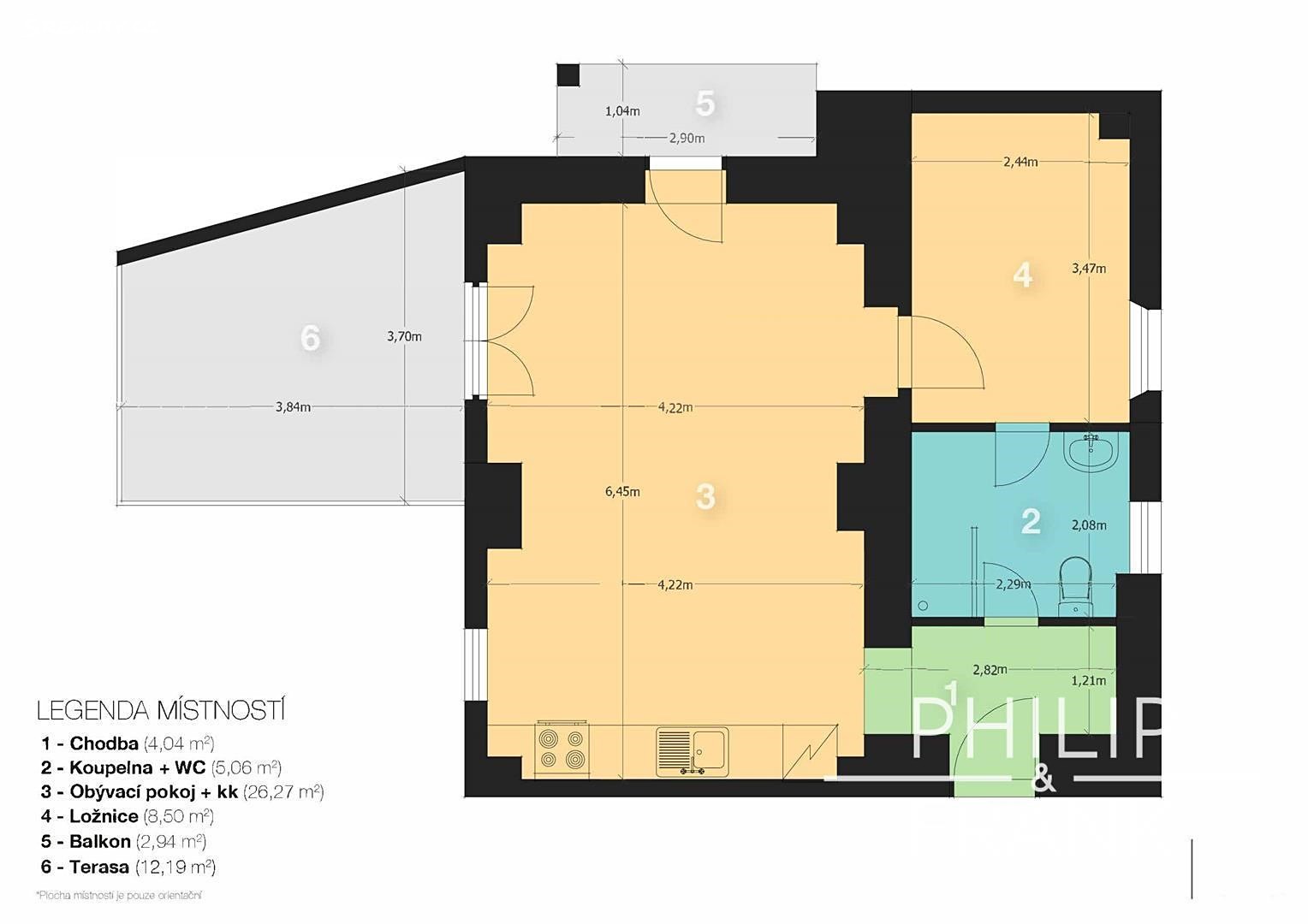 Pronájem bytu 2+kk 44 m², Tomášská, Praha 1 - Malá Strana