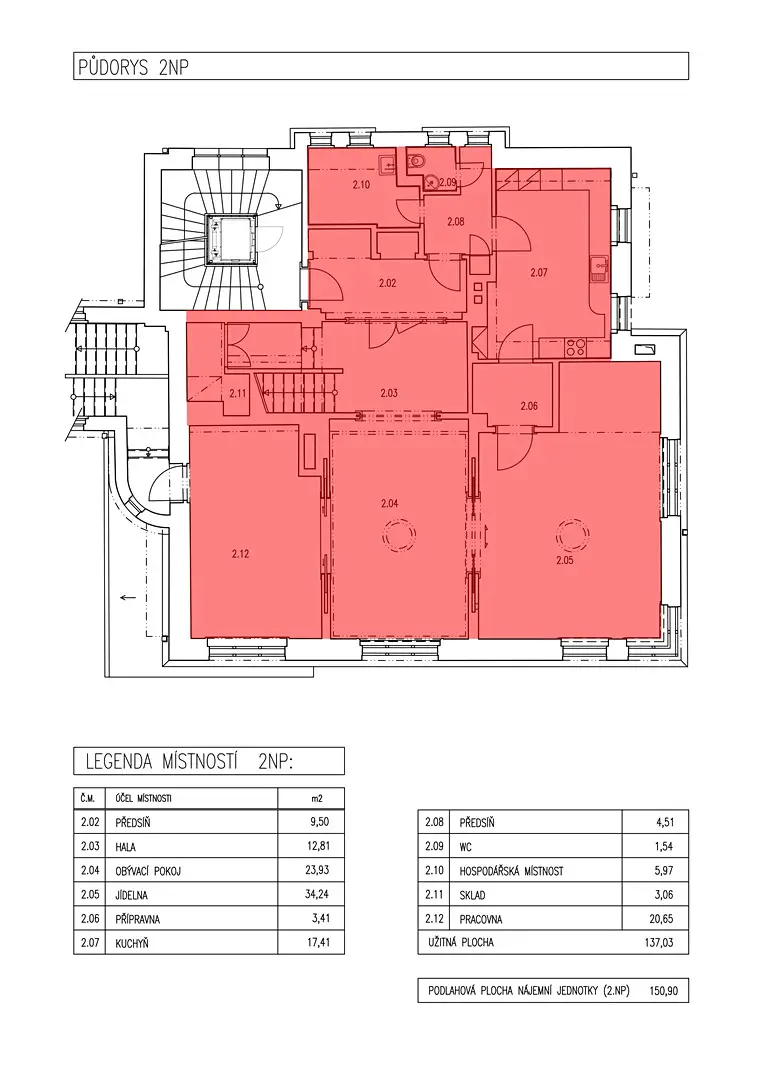 Pronájem bytu 6 pokojů a více 281 m² (Mezonet), Apolinářská, Praha 2 - Nové Město