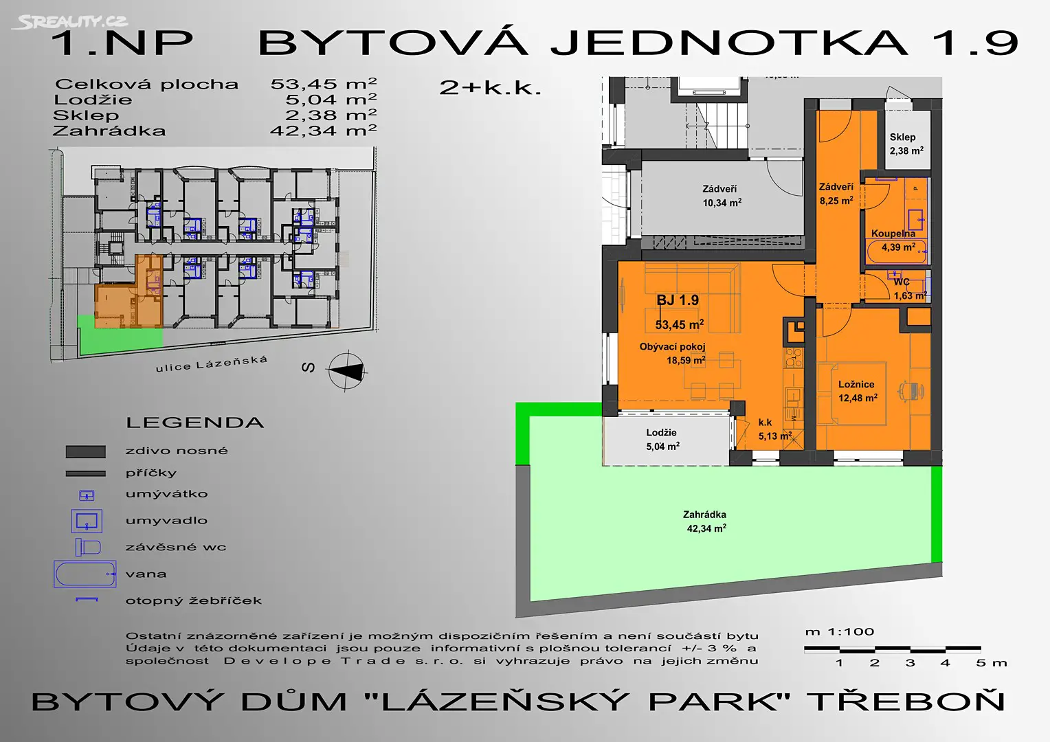 Prodej bytu 2+kk 100 m², Lázeňská, Třeboň - Třeboň II