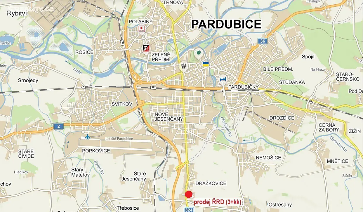Prodej  rodinného domu 94 m², pozemek 212 m², Pardubice - Dražkovice, okres Pardubice