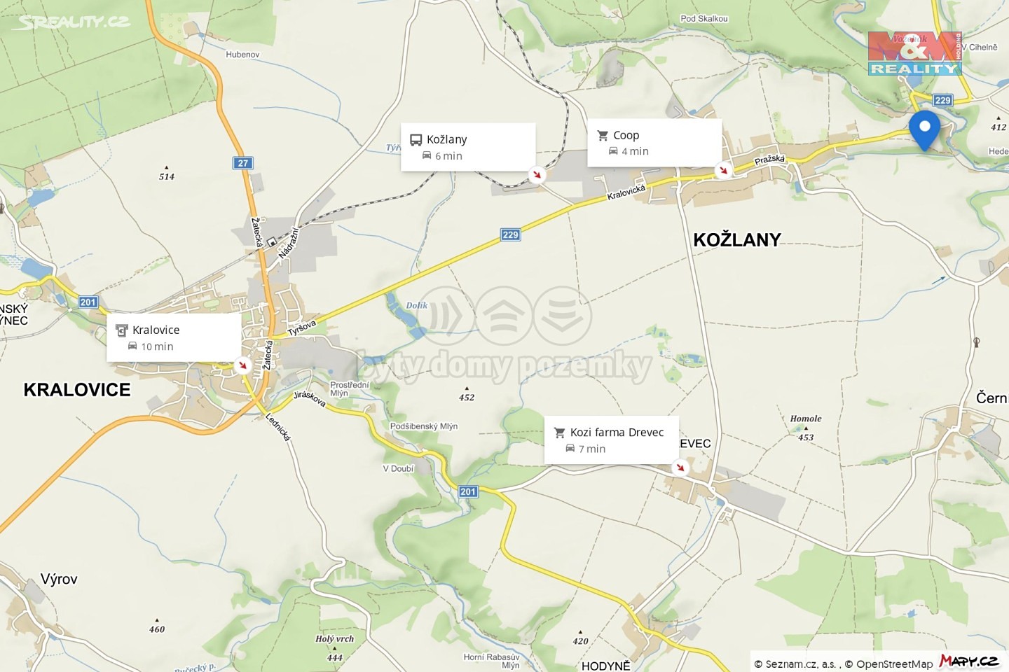 Prodej  zahrady 760 m², Kožlany, okres Plzeň-sever