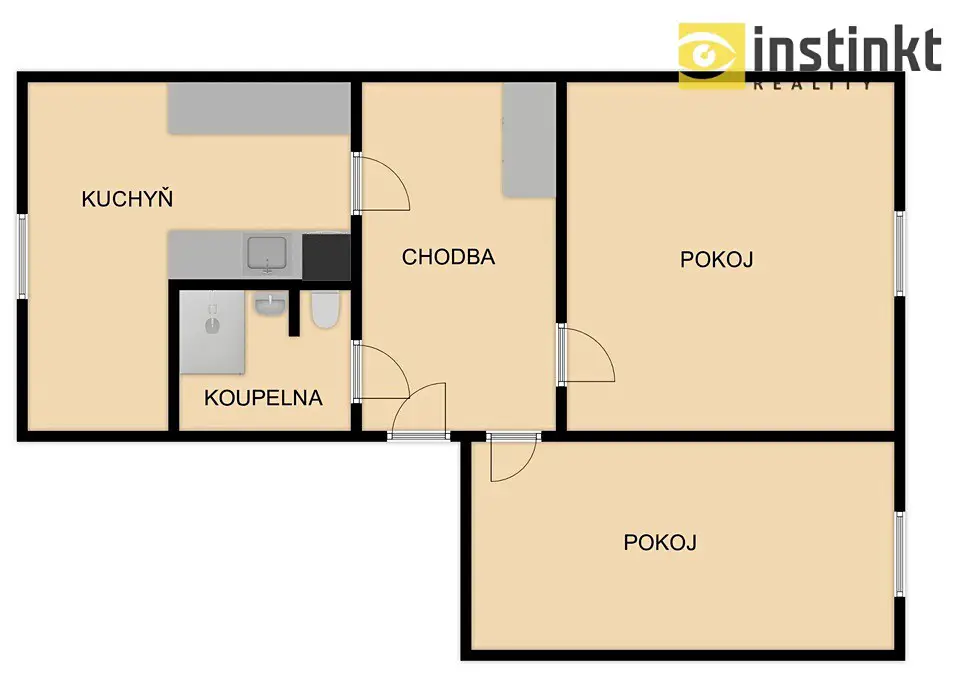 Pronájem bytu 2+1 53 m², Husova, Přeštice