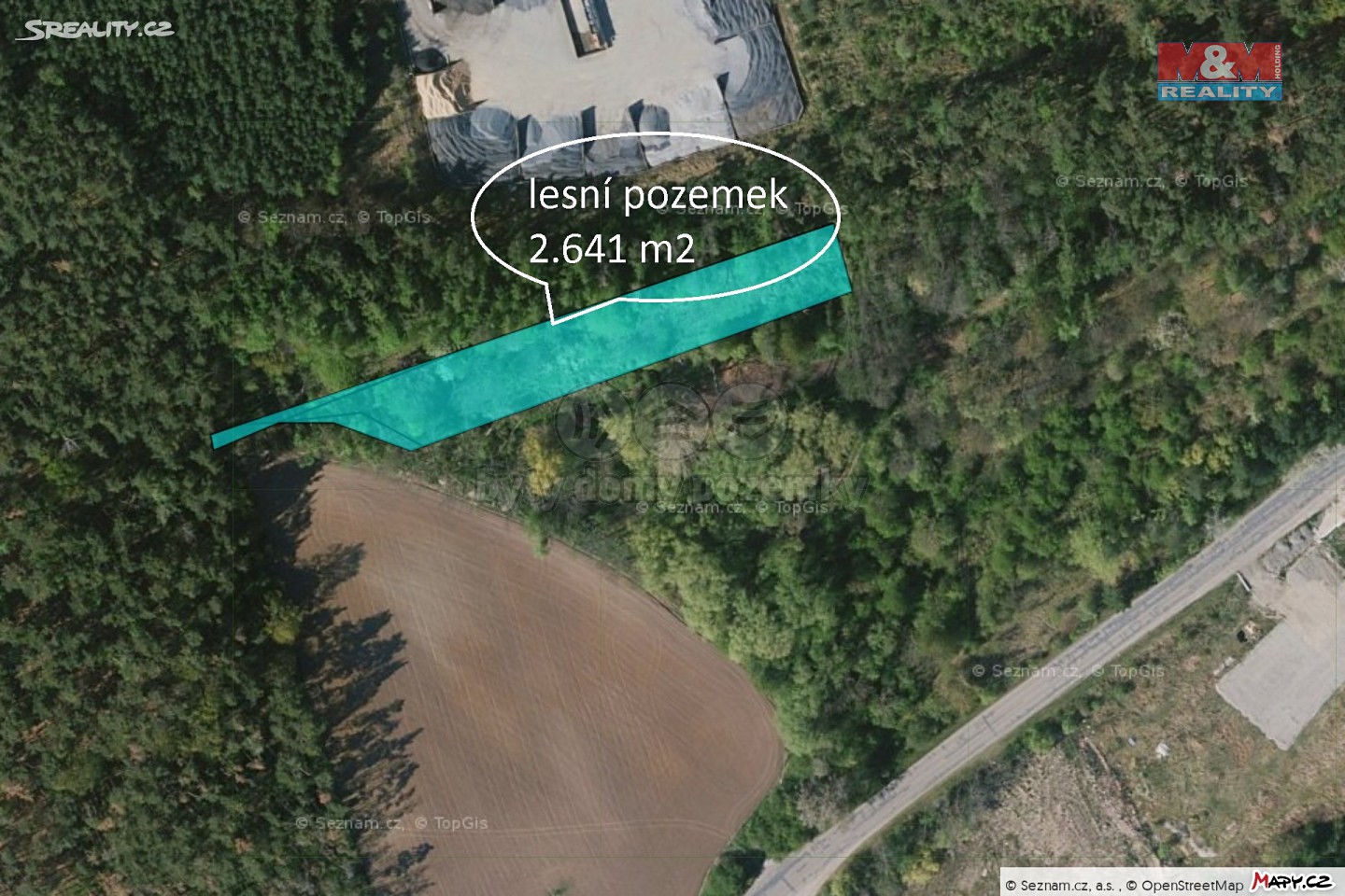 Prodej  lesa 10 799 m², Poříčany, okres Kolín