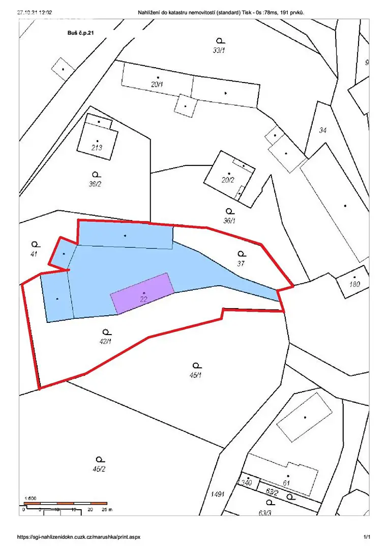 Prodej  stavebního pozemku 2 395 m², Buš, okres Praha-západ