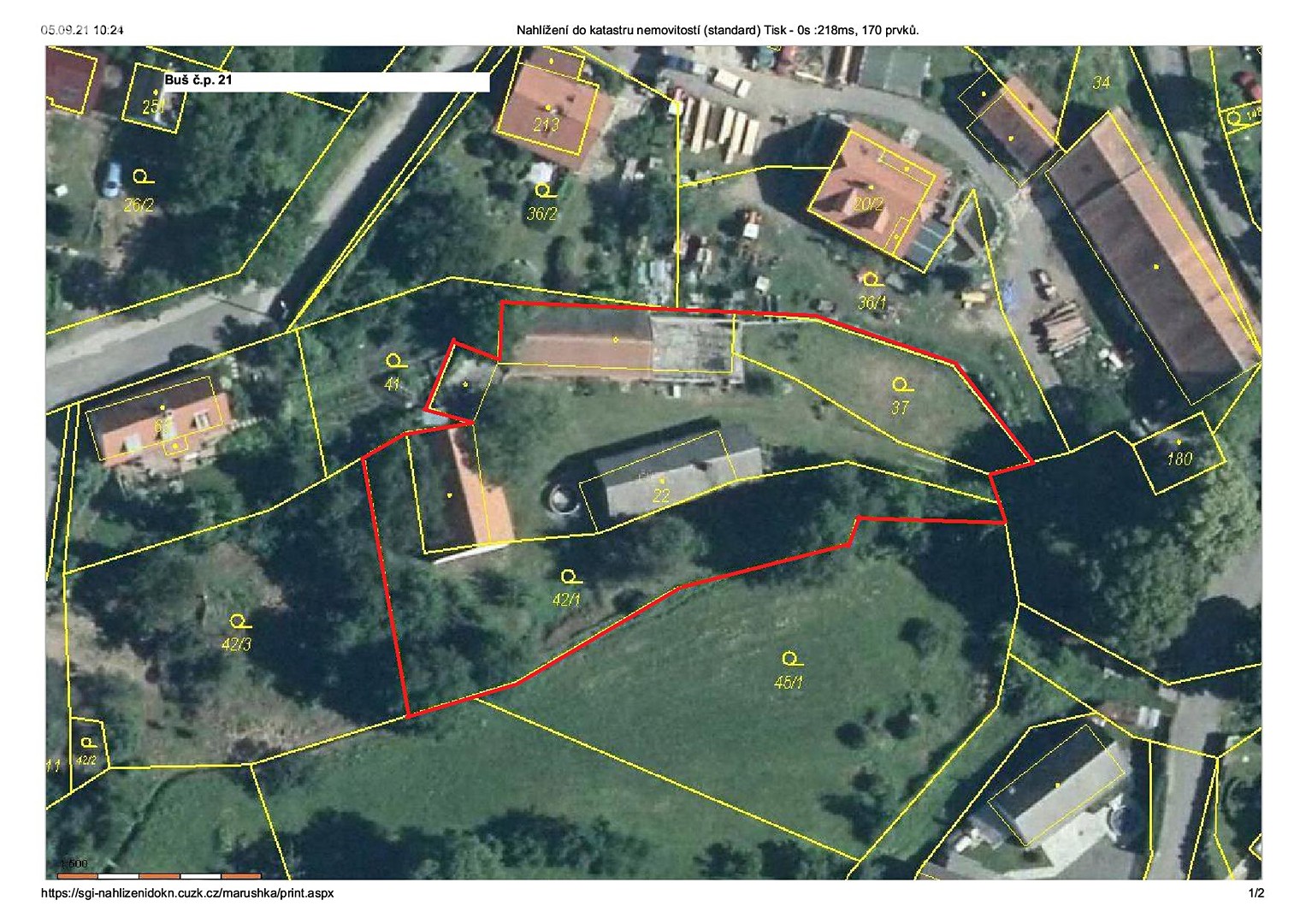 Prodej  stavebního pozemku 2 395 m², Buš, okres Praha-západ