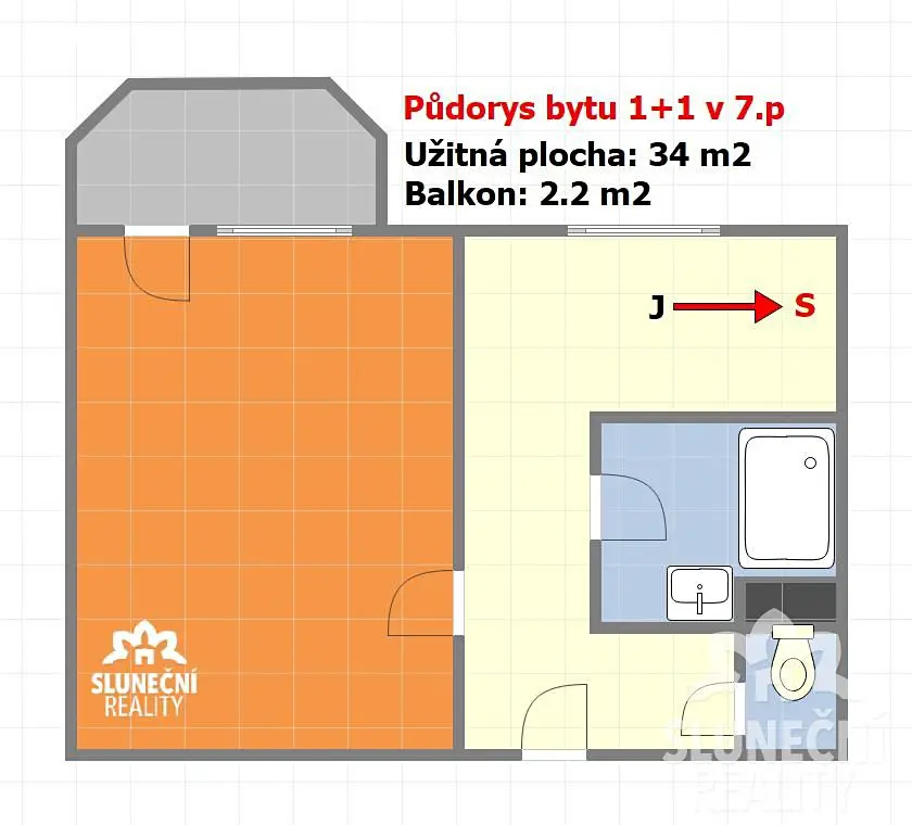 Pronájem bytu 1+1 34 m², Štěpnická, Uherské Hradiště