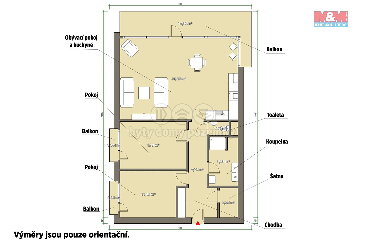 Pronájem bytu 3+kk 106 m², Na Terasách, Plzeň - Doubravka