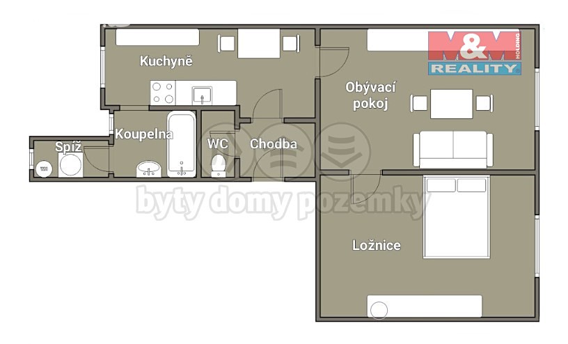 Prodej bytu 2+1 64 m², Vitorazská, České Velenice