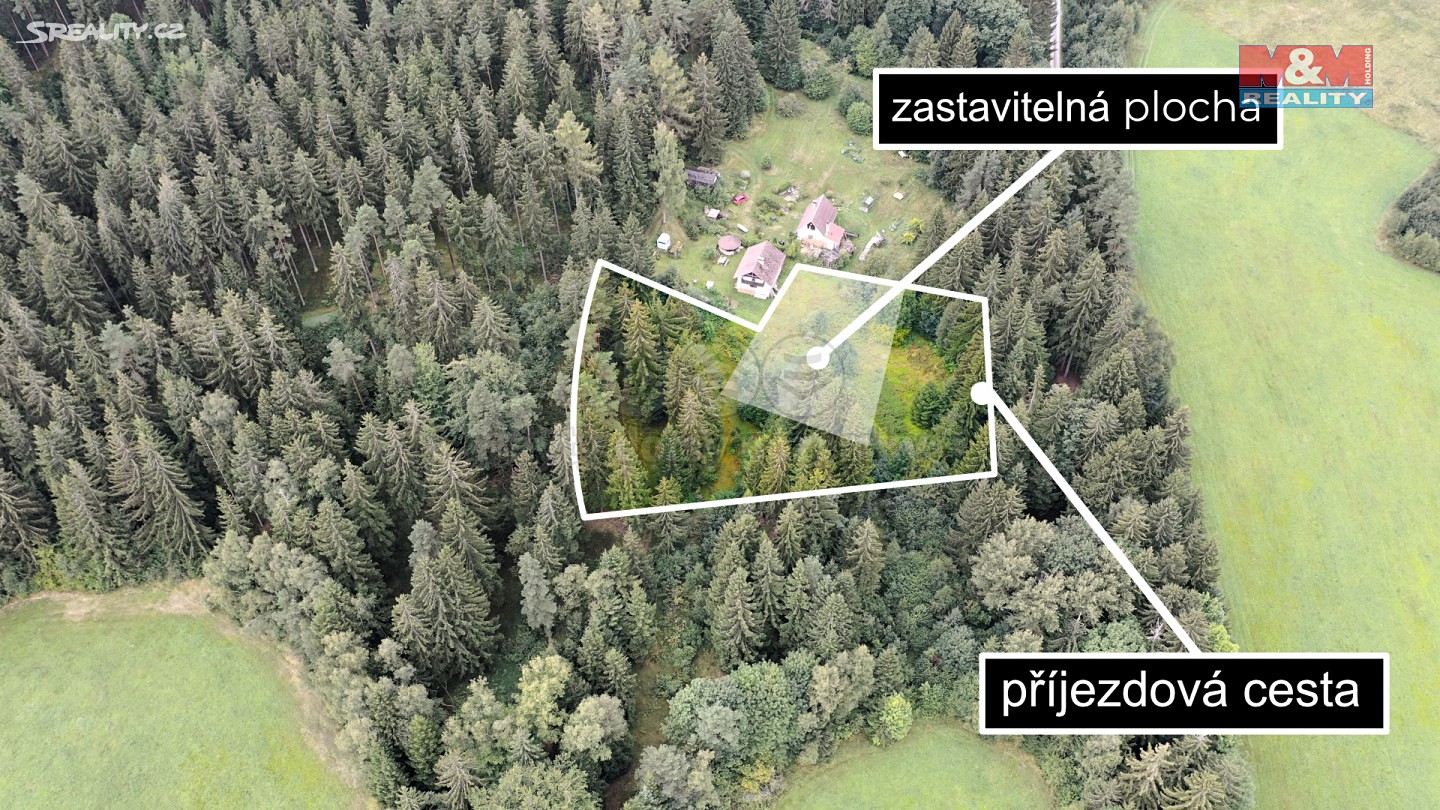 Prodej  stavebního pozemku 4 288 m², Loučovice, okres Český Krumlov