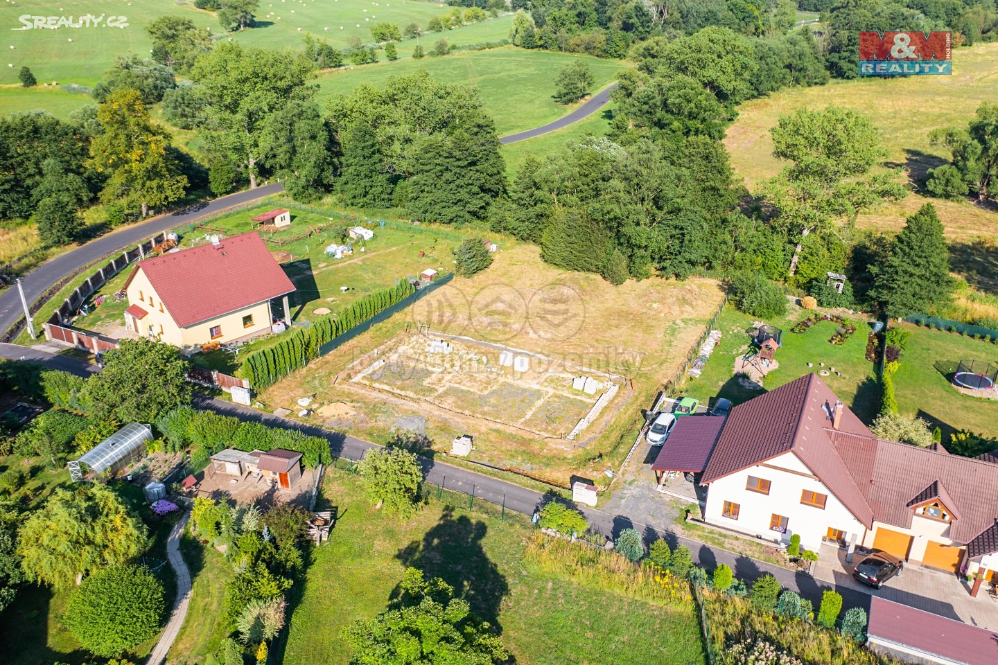 Prodej  stavebního pozemku 2 268 m², Velké Chvojno - Žďár, okres Ústí nad Labem